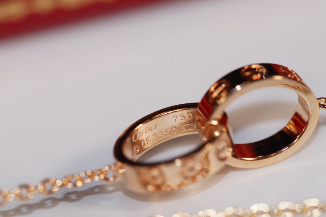 ¡®Lume Jewelry¡¯LOVE NECKLACE PINK GOLD AND SILVER