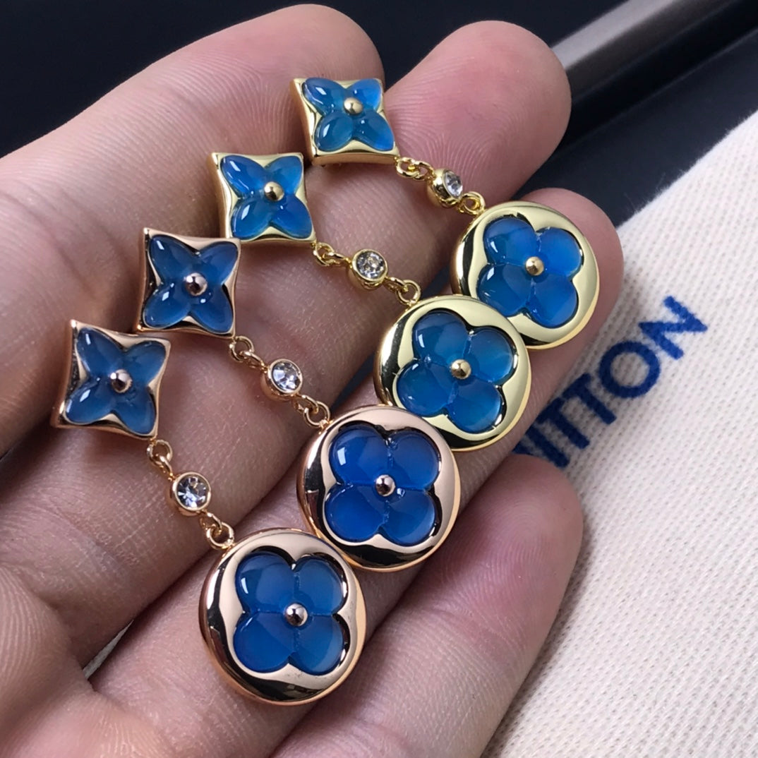¡®Lume Jewelry¡¯STAR AND SUN AGATE DIAMOND EARRINGS