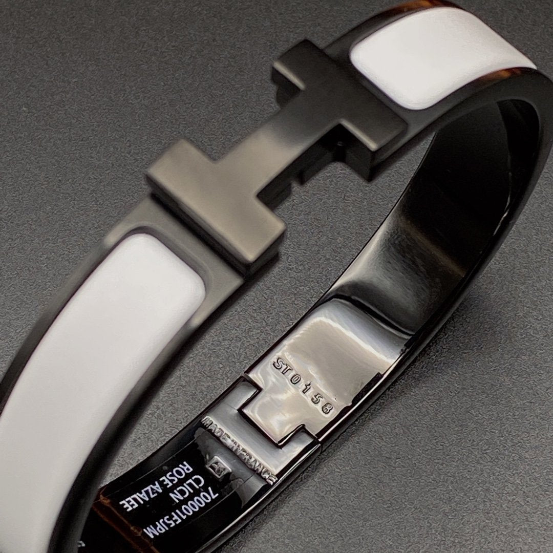 ¡®Lume Jewelry¡¯H BRACELET 12MM BLACK WHITE CERAMIC