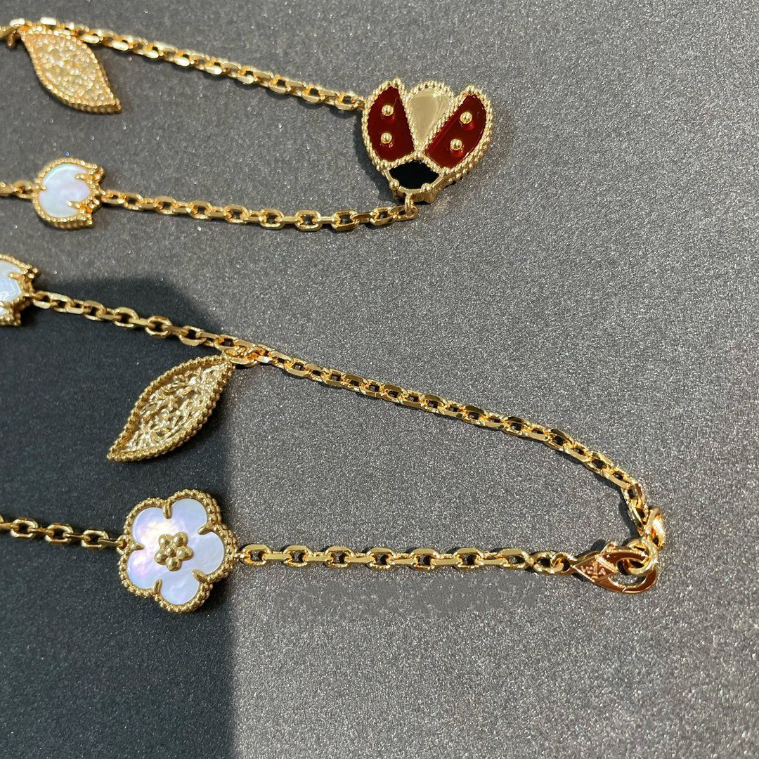 ¡®Lume Jewelry¡¯LUCKY SPRING 15 MOTIFS GOLD NECKLACE