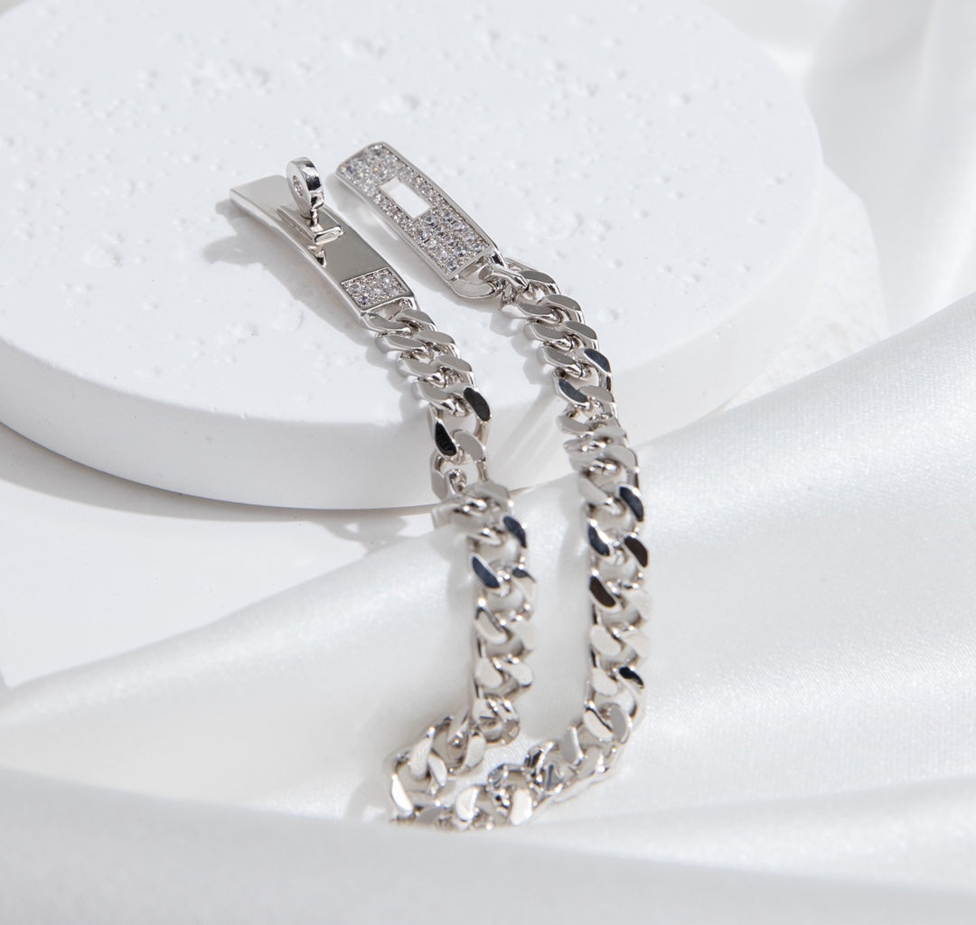 ¡®Lume Jewelry¡¯KELLY CHAIN SILVER DIAMOND BRACELET