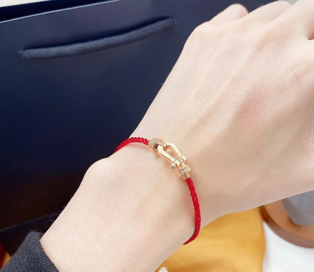 ¡®Lume Jewelry¡¯FORCE 10 HALF DIAMOND PINK GOLD RED CORDERI LARGE AND MEDIUM MODEL