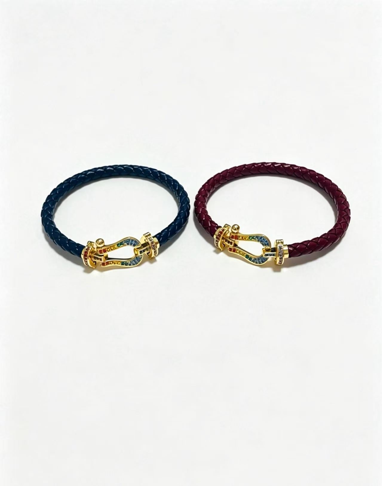¡®Lume Jewelry2026 New Horseshoe Buckle Leather Couple Bracelet