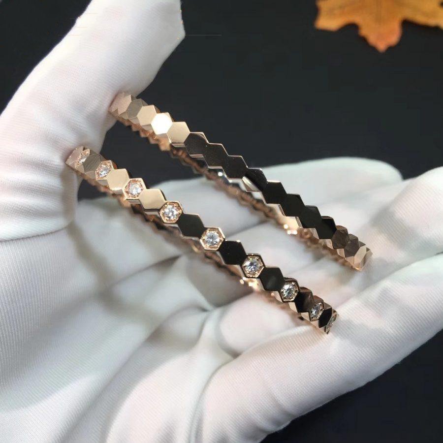 ¡®Lume Jewelry¡¯BEE LOVE PINK GOLD DIAMOND BRACELET