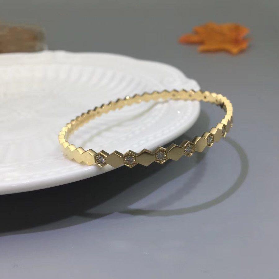 ¡®Lume Jewelry¡¯BEE LOVE GOLD DIAMOND BRACELET