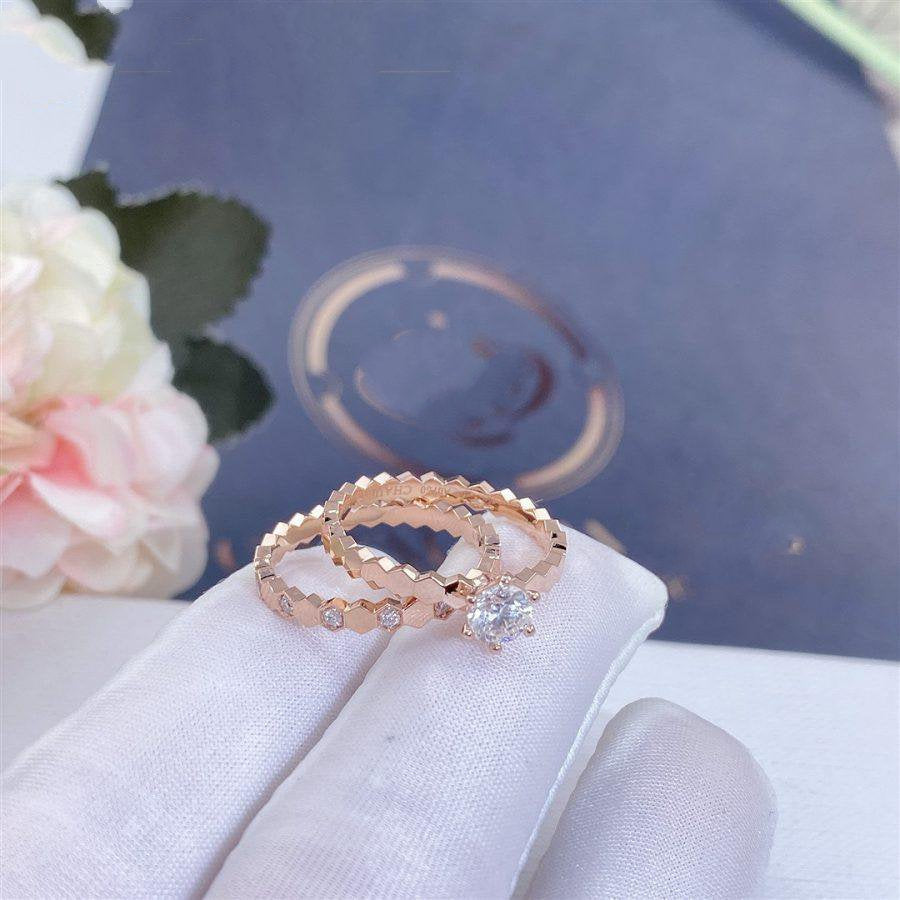 ¡®Lume Jewelry¡¯BEE LOVE RING PINK GOLD 1 DIAMOND
