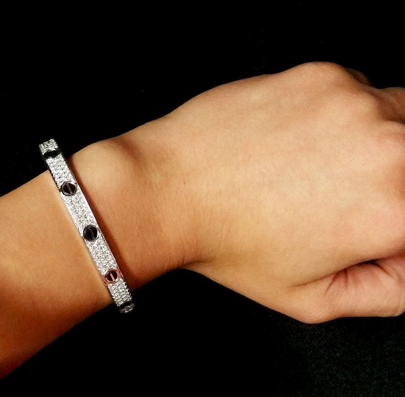 ¡®Lume Jewelry¡¯LOVE BRACELET 6.1MM DIAMOND-PAVED CERAMIC