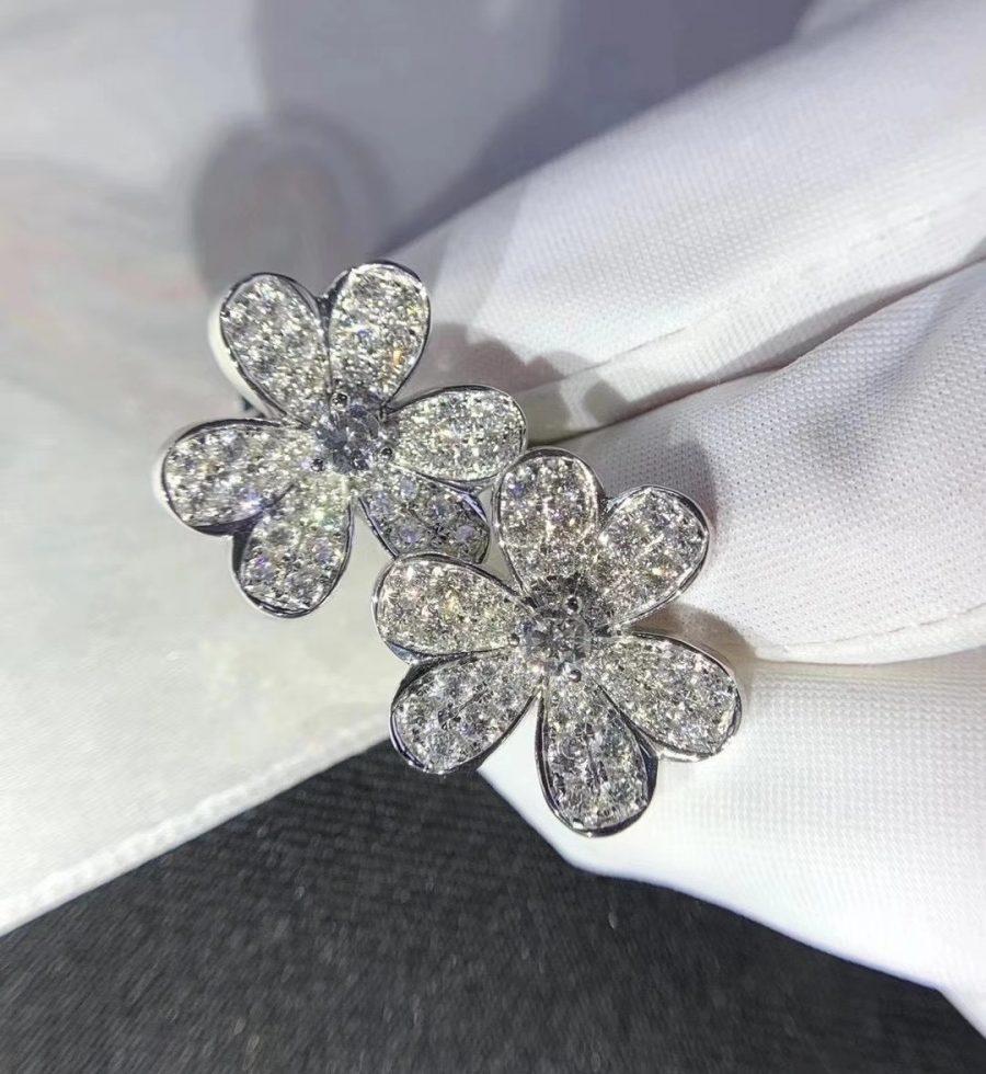 ¡®Lume Jewelry¡¯FRIVOLE SILVER FLOWER DIAMOND EARRINGS