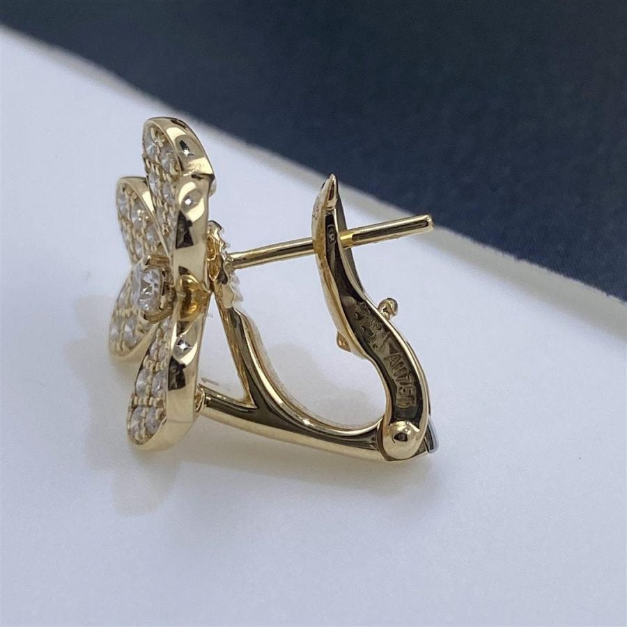¡®Lume Jewelry¡¯FRIVOLE GOLD FLOWER DIAMOND EARRINGS