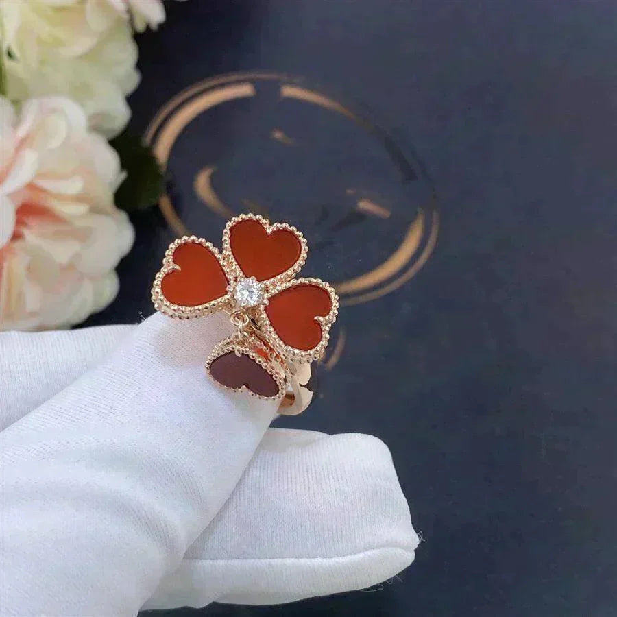 ¡®Lume Jewelry¡¯SWEET CLOVER CARNELIAN RING