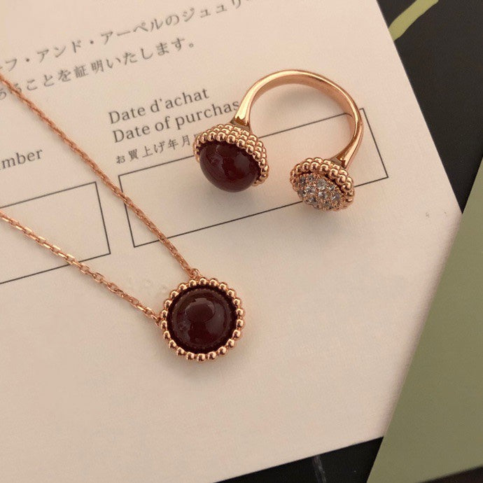 ¡®Lume Jewelry¡¯PERLEE COULEURS DIAMOND ROSE GOLD BETWEEN THE FINGER RING