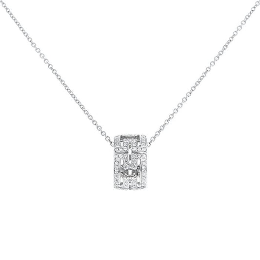 [Lume Jewelry]PARENTESI NECKLACE SILVER DIAMOND