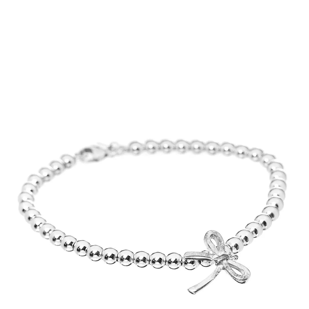 [Lume Jewelry]STERLING SILVER BOW BEAD BRACELET