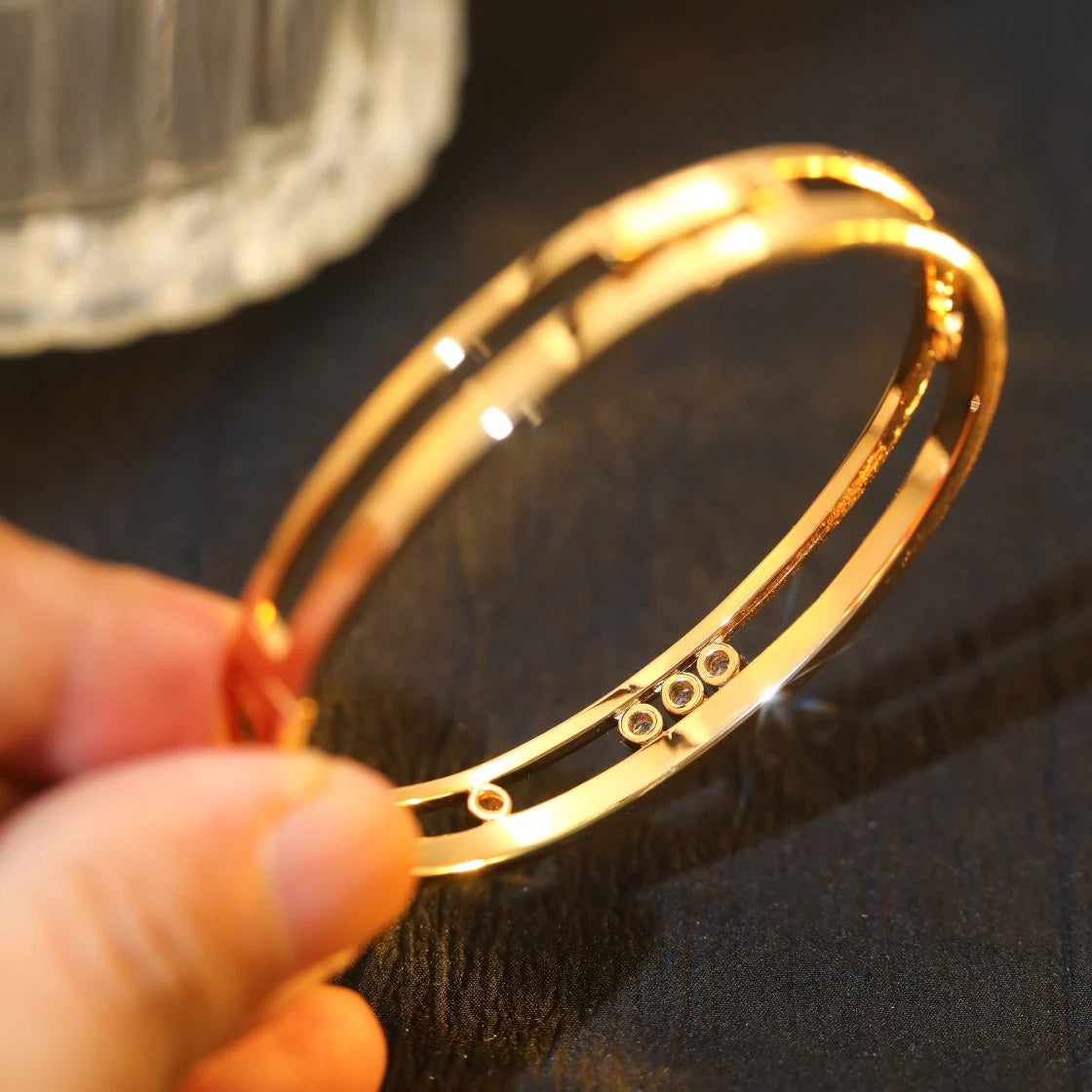 [Lume Jewelry]Move Romane Diamond Bangle Bracelet