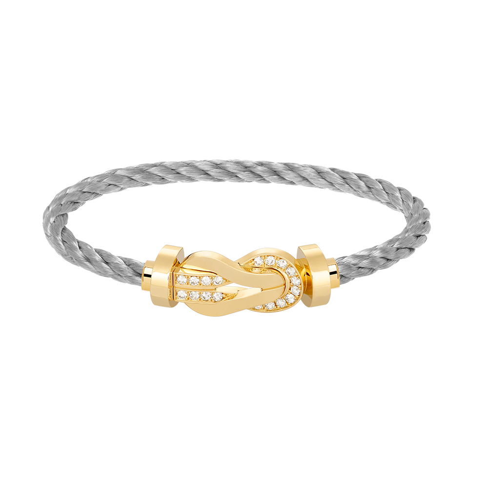 ¡®Lume Jewelry¡¯CHANCE LARGE 8 FIGURE BUCKLE HALF DIAMOND BRACELET GOLD