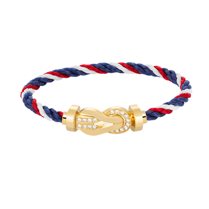 ¡®Lume Jewelry¡¯CHANCE LARGE 8 FIGURE BUCKLE HALF DIAMOND BRACELET GOLD