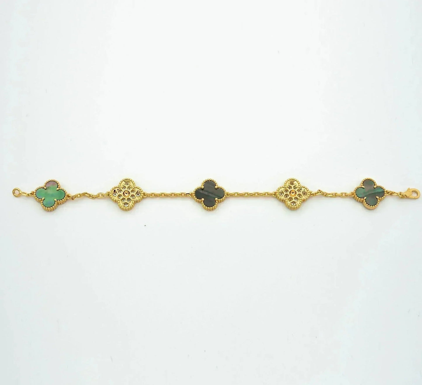 [Lume Jewelry]New CLOVER 5 MOTIF GRAY MOP BRACELET COLLECTION