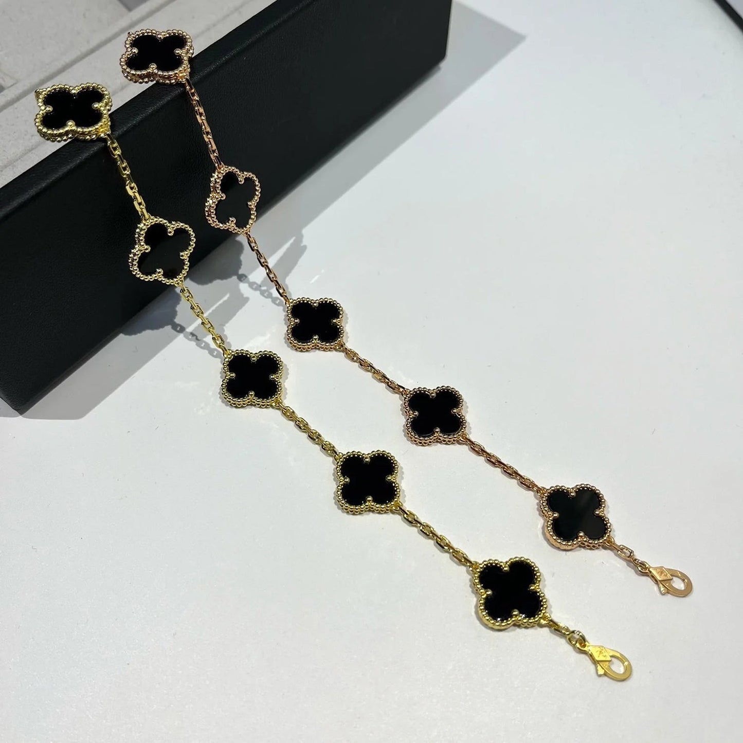 [Lume Jewelry]New CLOVER 5 MOTIF ONYXS BRACELET COLLECTION