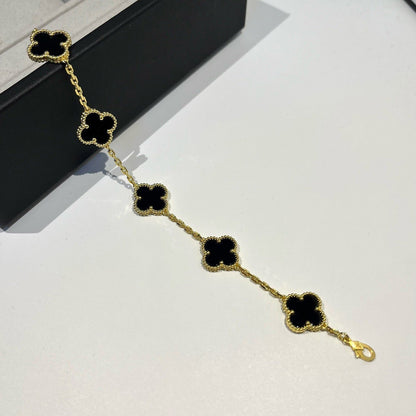 [Lume Jewelry]New CLOVER 5 MOTIF ONYXS BRACELET COLLECTION