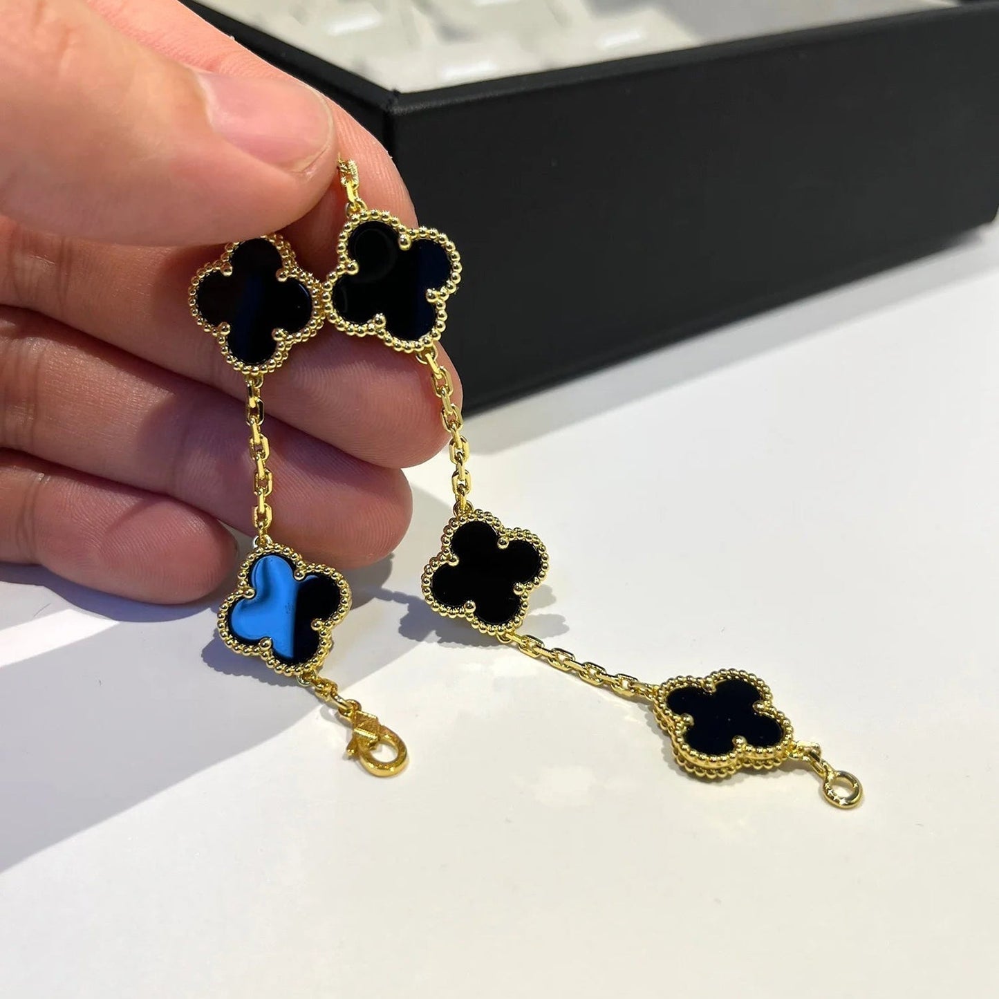 [Lume Jewelry]New CLOVER 5 MOTIF ONYXS BRACELET COLLECTION
