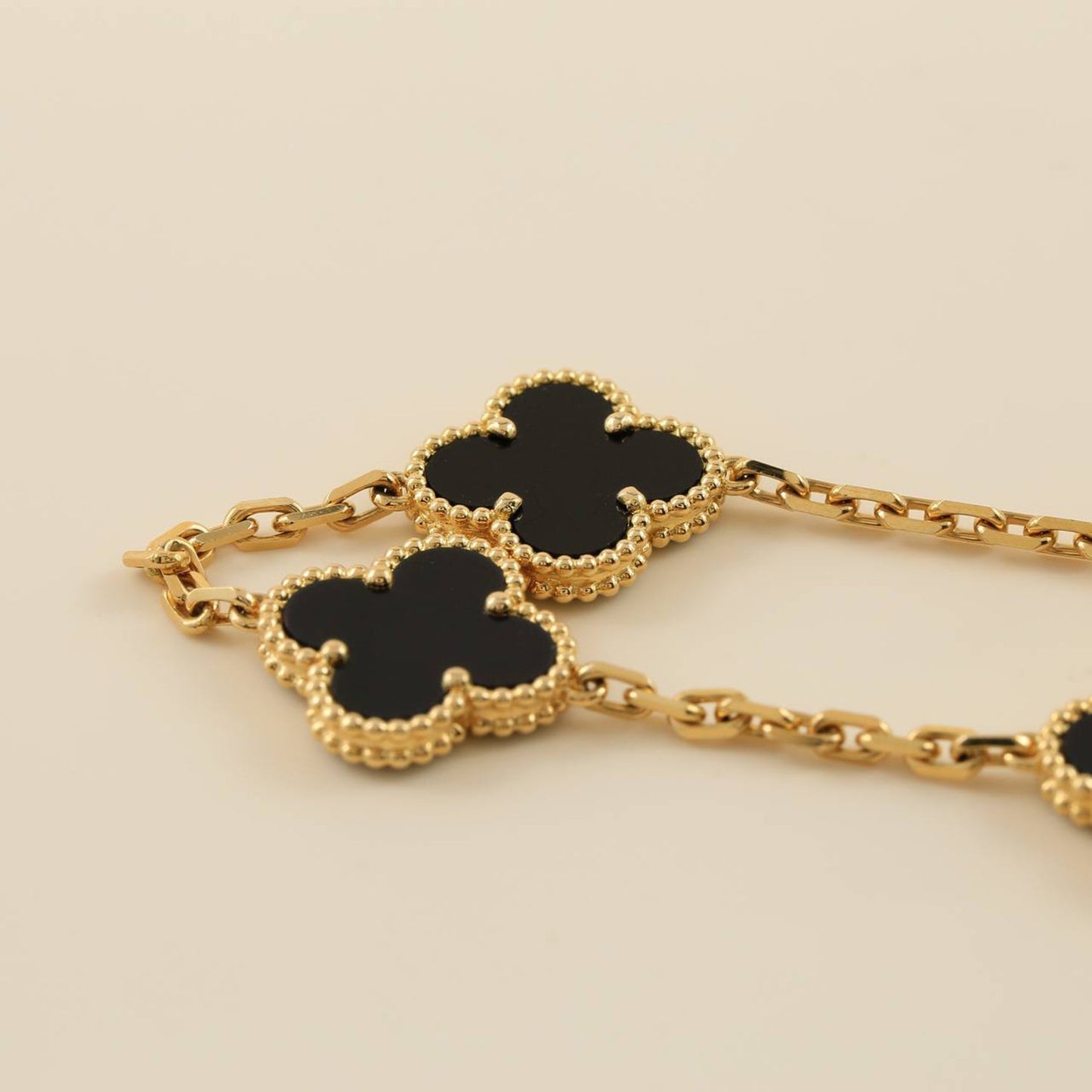 [Lume Jewelry]New CLOVER 5 MOTIF ONYXS BRACELET COLLECTION