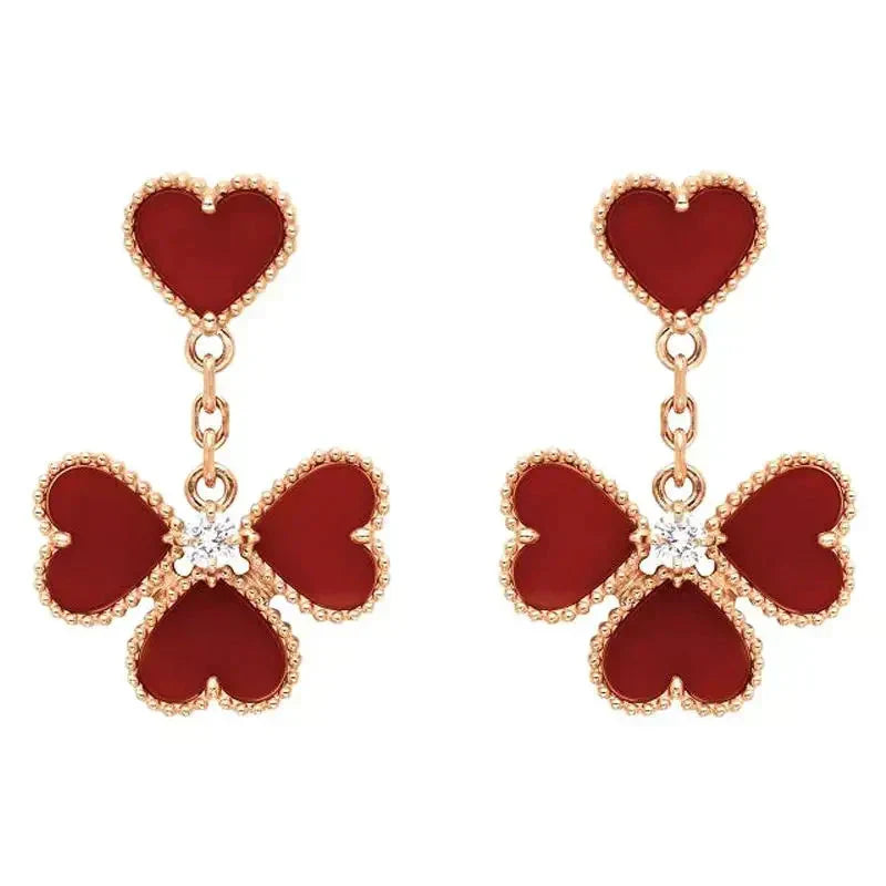 ¡®Lume Jewelry¡¯SWEET CLOVER CARNELIAN EARRINGS