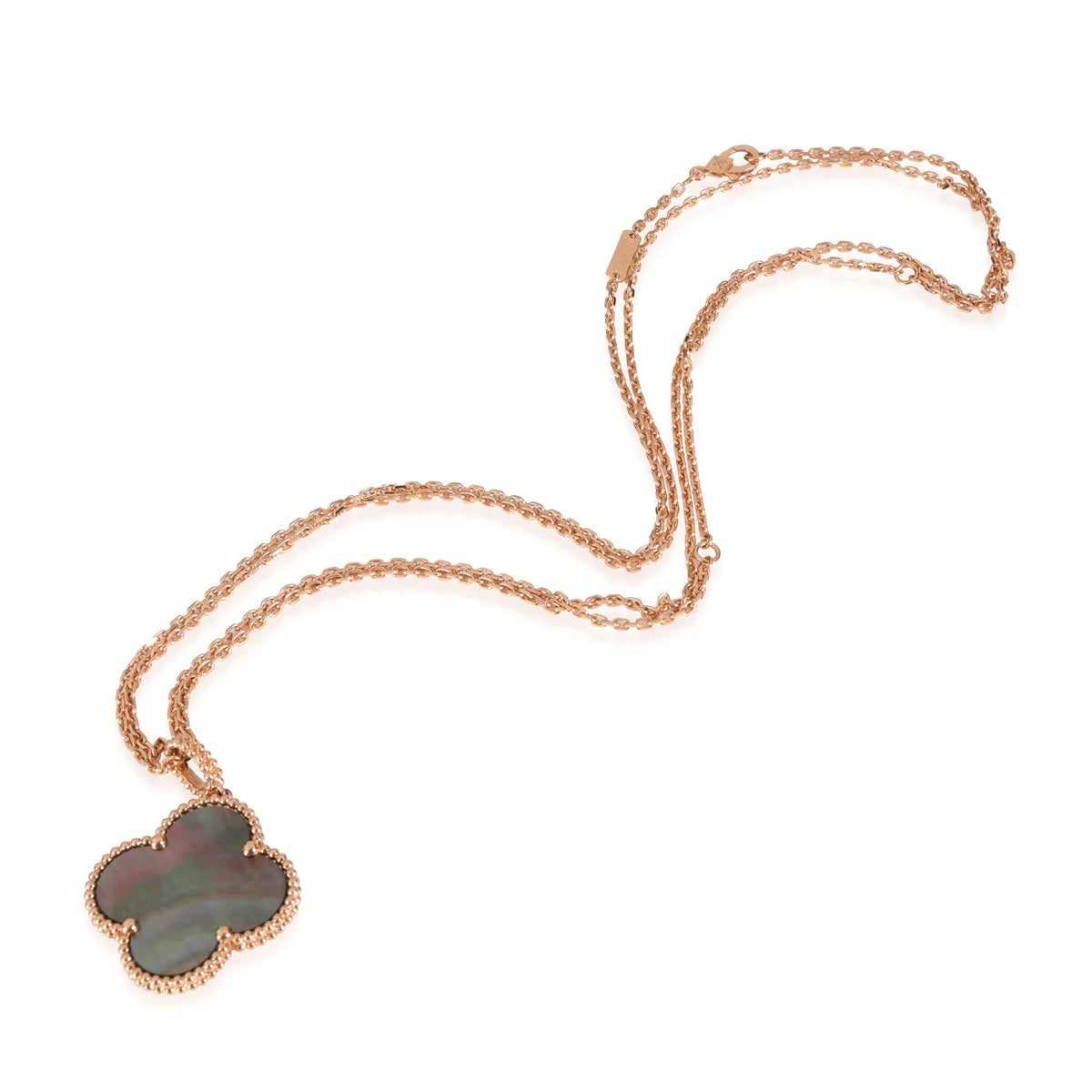 ¡®Lume Jewelry¡¯CLOVER 25MM GOLD DARK MOP BIG CLOVER NECKLACE