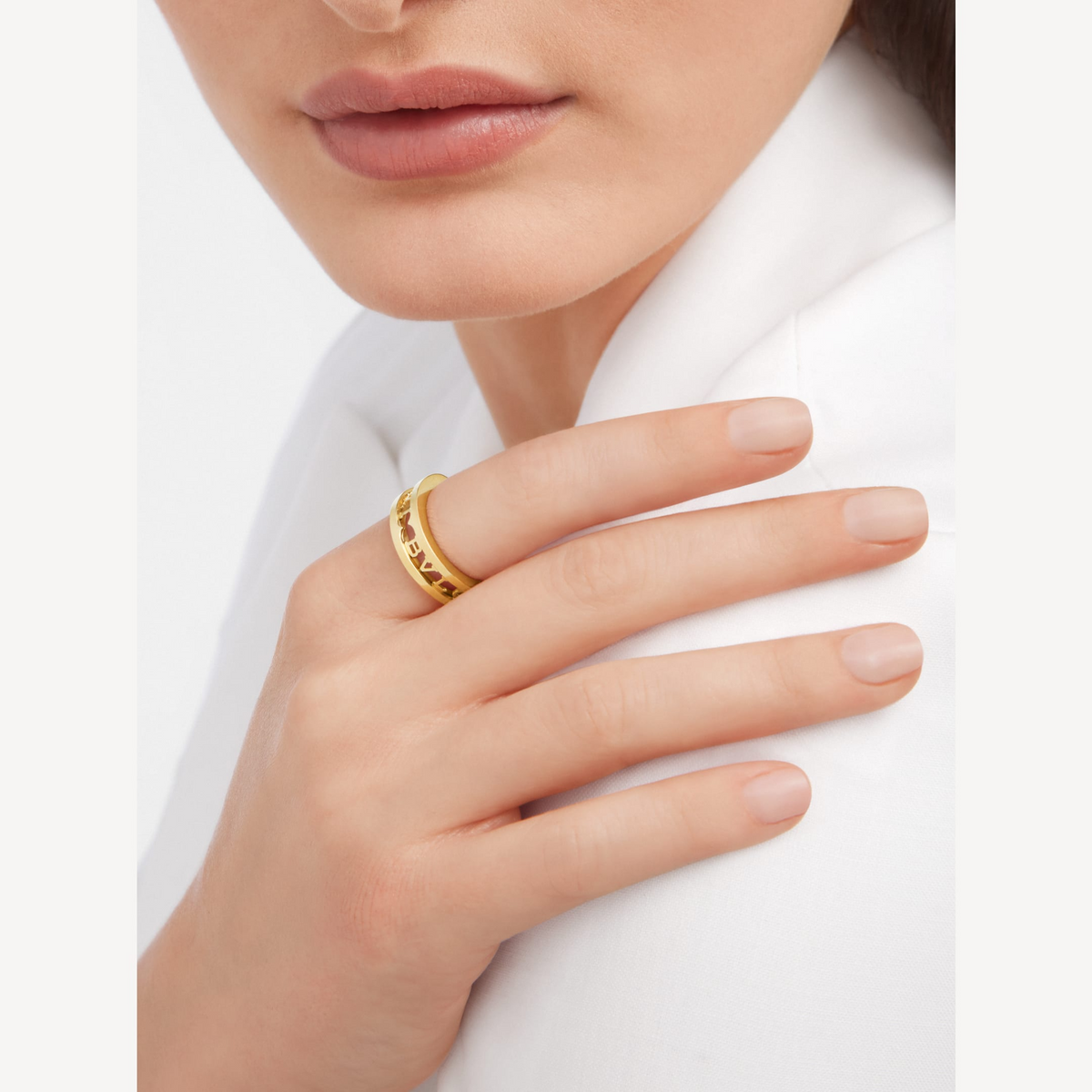[Lume Jewelry]ZERO 1 ONE-BAND WITH OPENWORK LOGO SPIRAL RING
