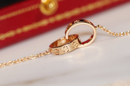 ¡®Lume Jewelry¡¯LOVE NECKLACE PINK GOLD AND SILVER