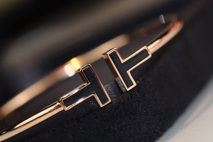 [Lume Jewelry]T BRACELET 1.8MM ONYX PINK GOLD