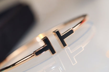 [Lume Jewelry]T BRACELET 1.8MM ONYX PINK GOLD