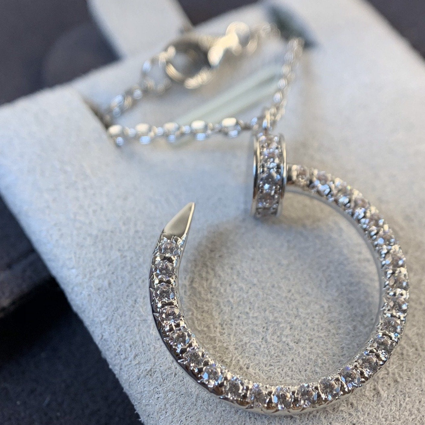 ¡®Lume Jewelry¡¯JUSTE NECKLACE SILVER DIAMONDS