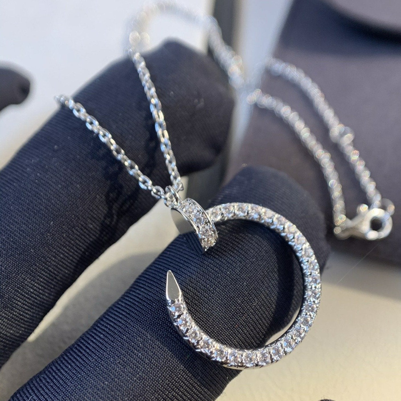 ¡®Lume Jewelry¡¯JUSTE NECKLACE SILVER DIAMONDS