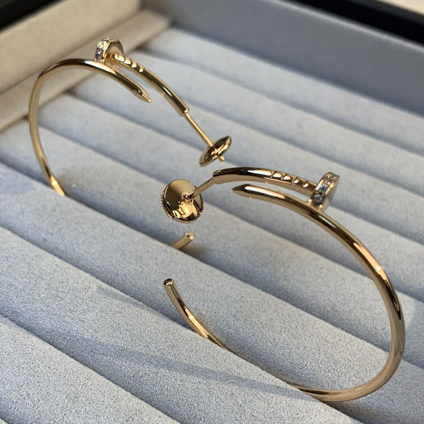 ¡®Lume Jewelry¡¯JUSTE EARRINGS GOLD DIAMONDS 1.8MM