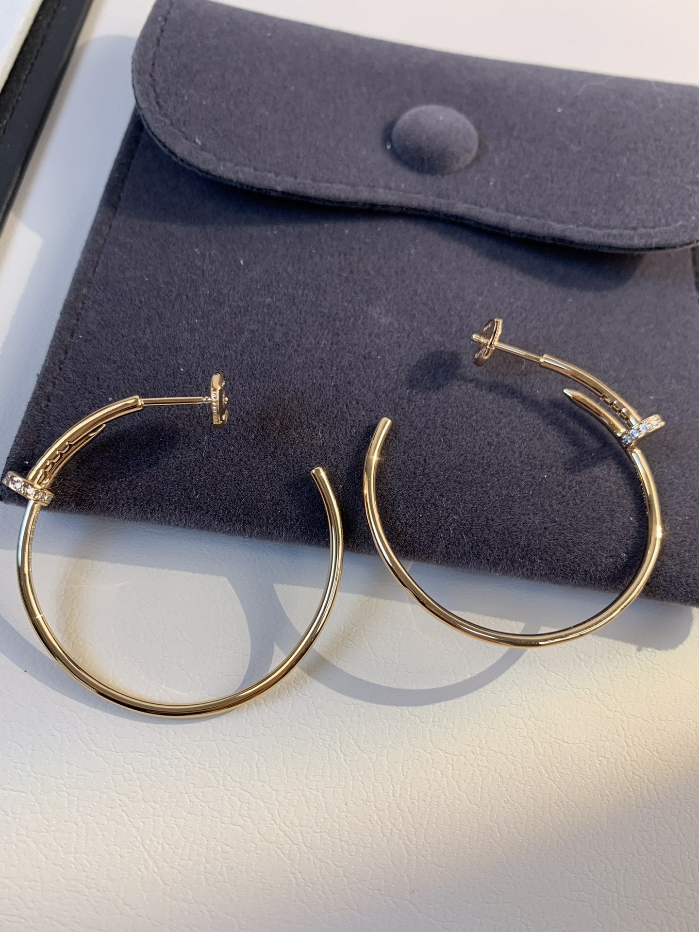 ¡®Lume Jewelry¡¯JUSTE EARRINGS GOLD DIAMONDS 1.8MM