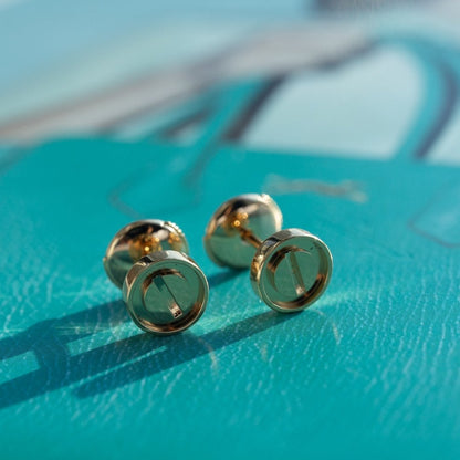 ¡®Lume Jewelry¡¯LOVE EARRINGS PINK GOLD 10MM