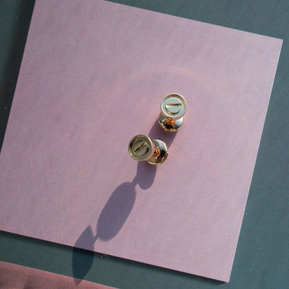 ¡®Lume Jewelry¡¯LOVE EARRINGS PINK GOLD 10MM