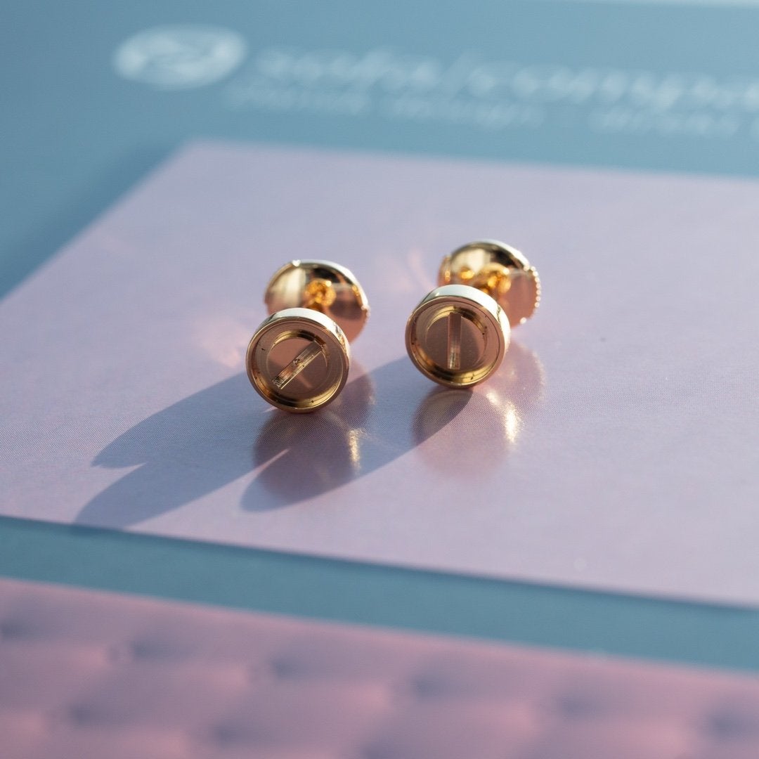 ¡®Lume Jewelry¡¯LOVE EARRINGS PINK GOLD 10MM
