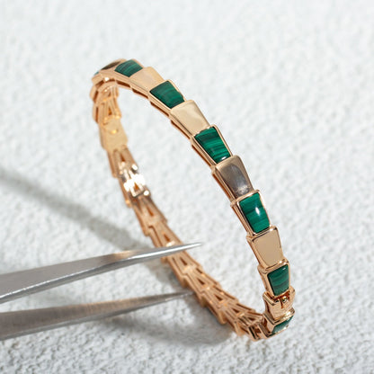 [Lume Jewelry]SERPENTI BRACELET PINK GOLD MALACHITE