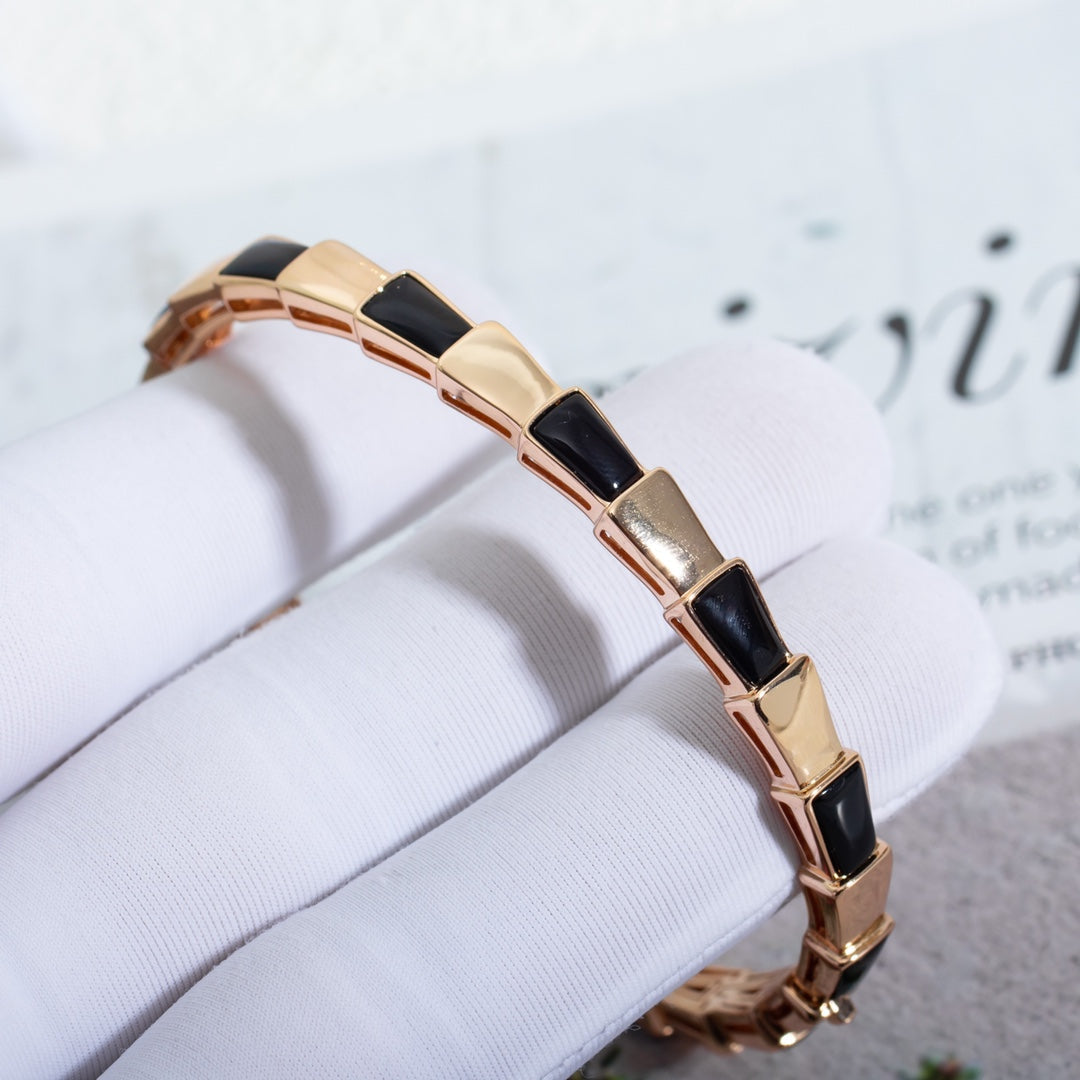 [Lume Jewelry]SERPENTI BRACELET PINK GOLD ONYX
