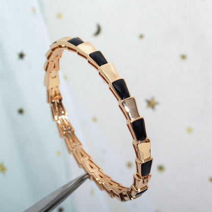 [Lume Jewelry]SERPENTI BRACELET PINK GOLD ONYX