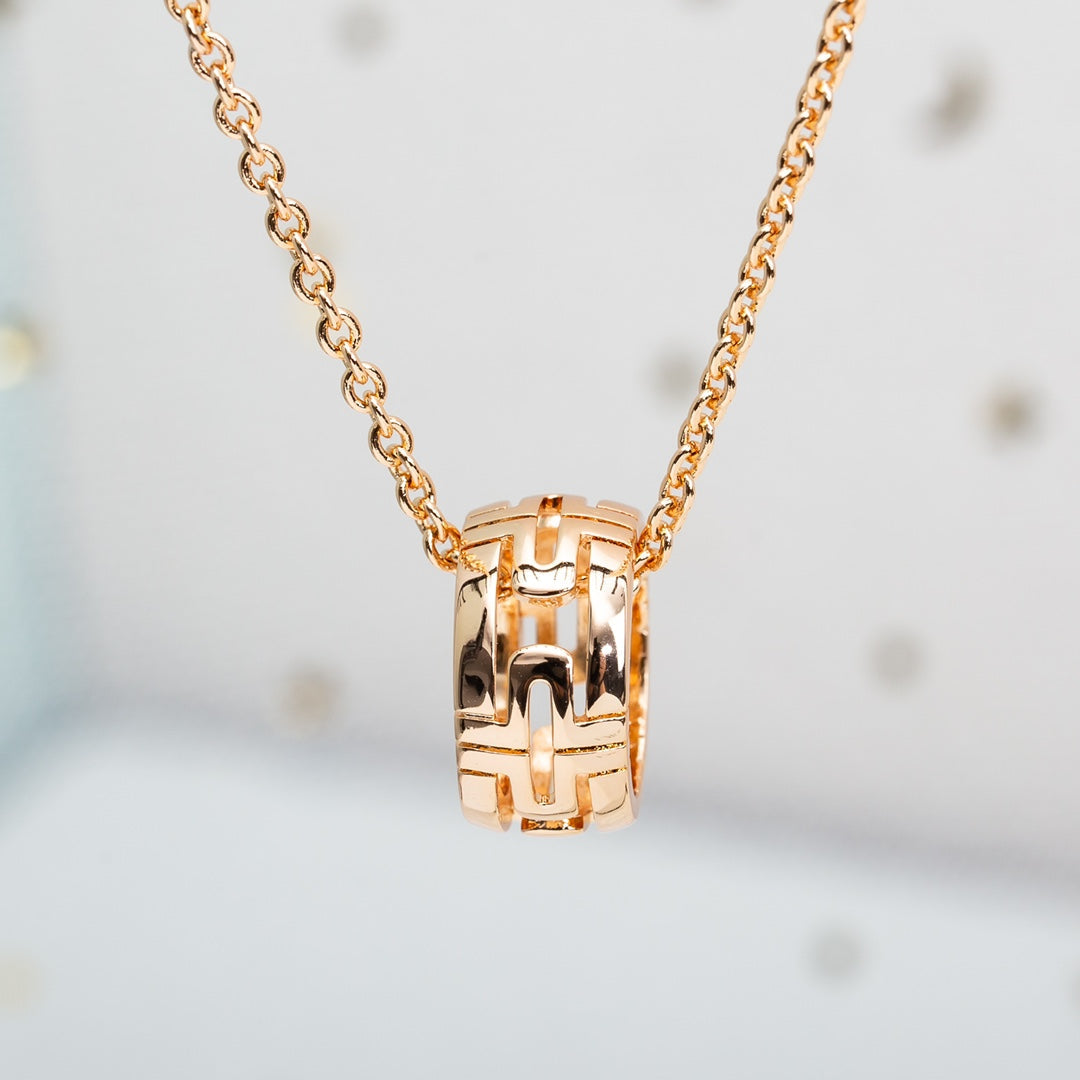 [Lume Jewelry]PARENTESI NECKLACE PINK GOLD