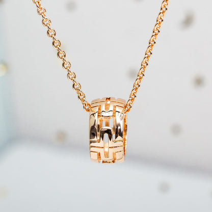 [Lume Jewelry]PARENTESI NECKLACE PINK GOLD