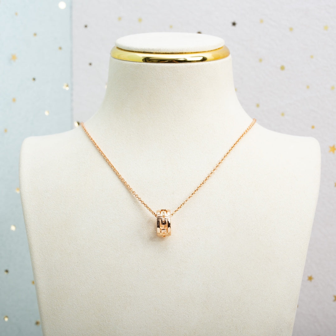 [Lume Jewelry]PARENTESI NECKLACE PINK GOLD