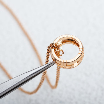 [Lume Jewelry]PARENTESI NECKLACE PINK GOLD