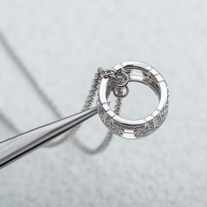[Lume Jewelry]PARENTESI NECKLACE SILVER DIAMOND