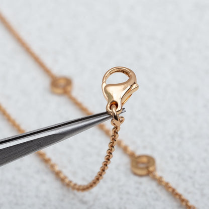 [Lume Jewelry]PARENTESI NECKLACE PINK GOLD DIAMOND