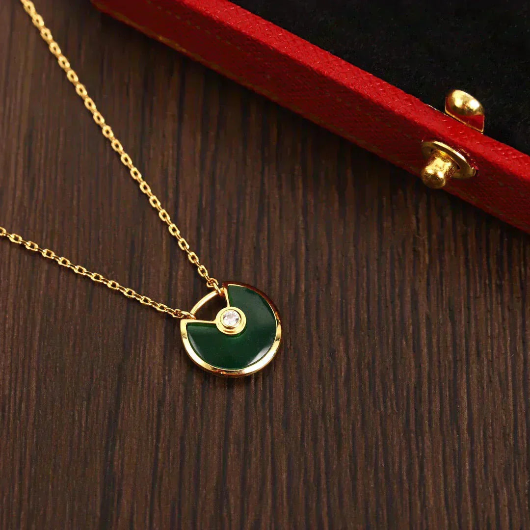 ¡®Lume Jewelry¡¯AMULETTE GOLD MALACHITE NECKLACE