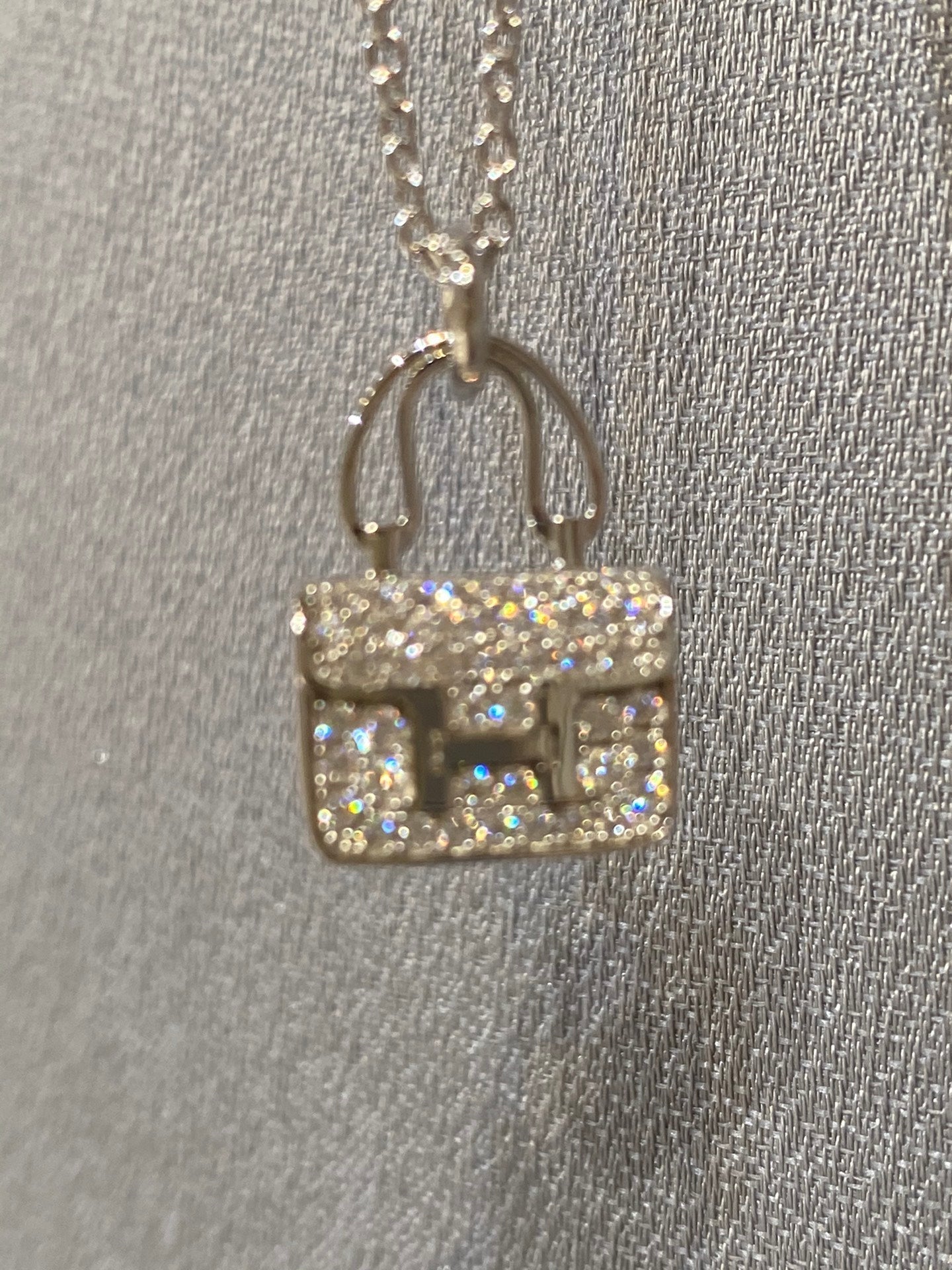 ¡®Lume Jewelry¡¯CONSTANCE PEDANT DIAMOND NECKLACE