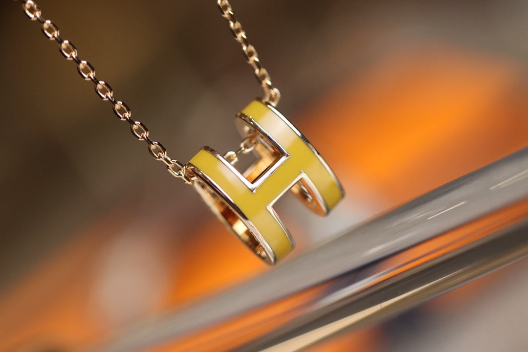 ¡®Lume Jewelry¡¯POP H PEDANT PINK GOLD